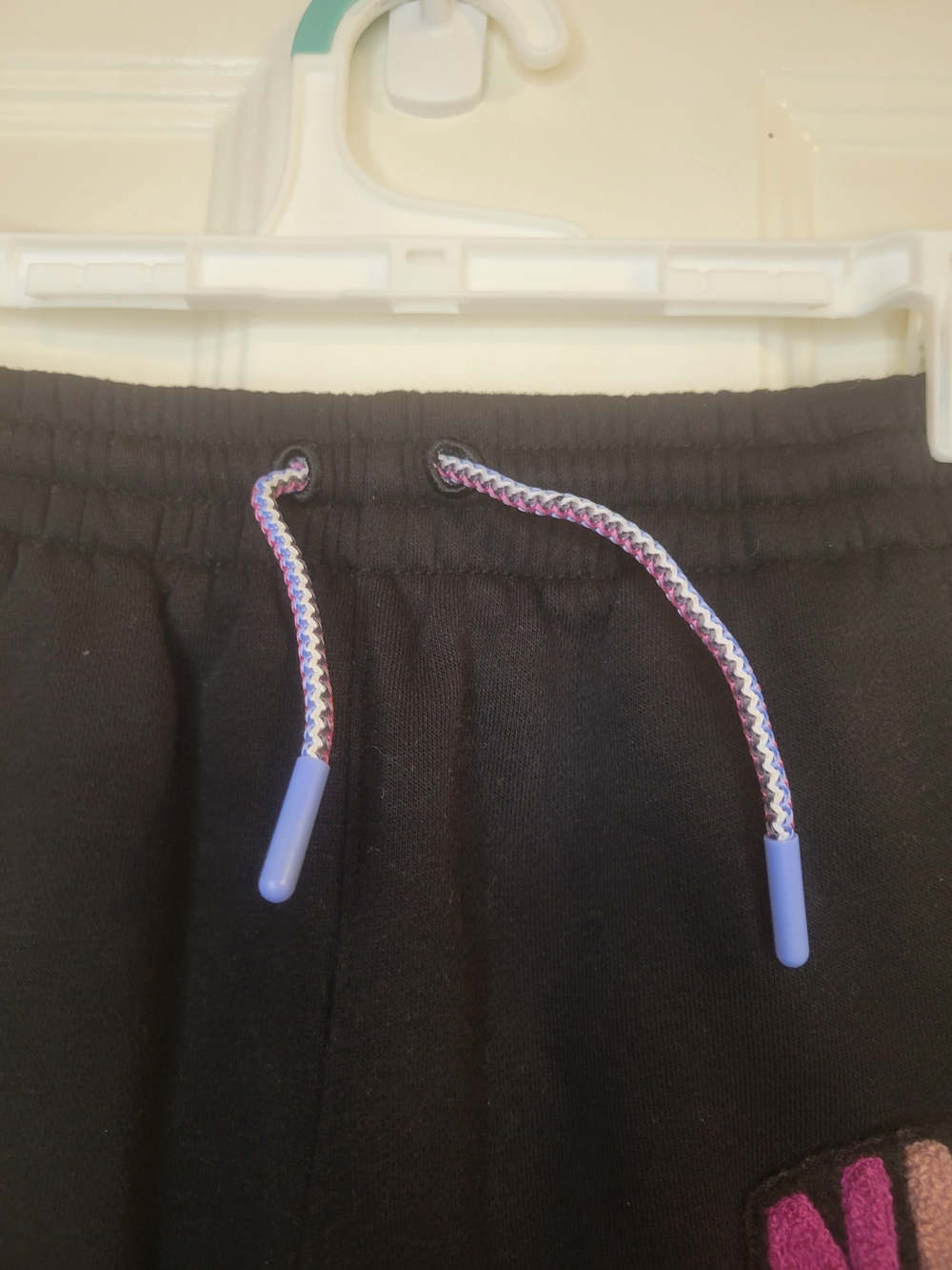 Nike Kids Black Sweatpants with Pink & Blue Logo - Picture 5 of 8